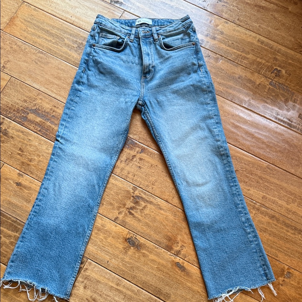 Zara Light Blue Flare Jeans